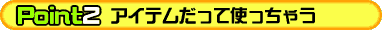 Point2 アイテムだって使っちゃう
